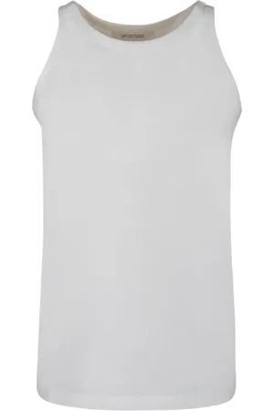 Sportmax Top, Dame, Hvid, M, Hvid Ribstrikket Tank Top