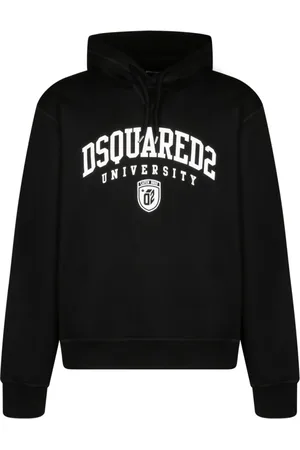 Dsquared2 Sweathshirts & Hoodies, Herre, Sort, L, Bomuld, Sort University Cool Hoodie Sweater