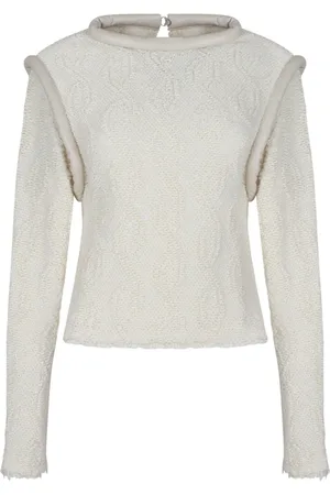 Isabel Marant Strik, Dame, , M, Uld, Chunky Sweater med Tekstureret Finish