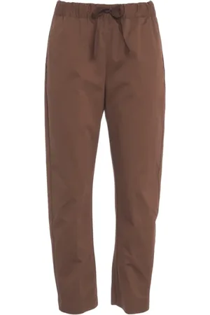 SEMICOUTURE Bukser, Dame, Brun, XS, Brun Gabardine Cropped Bukser