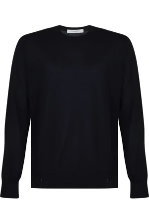 Golden Goose Strik, Herre, Blå, XL, Uld, Navy Uld Crew Neck Jumper