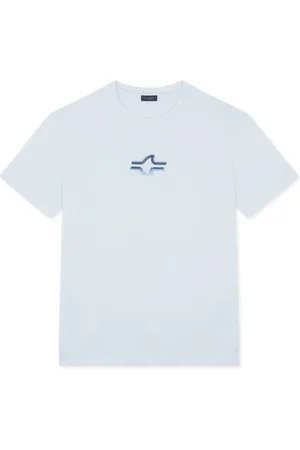 Paul & Shark Top, Herre, Hvid, 2XL, Bomuld, Broderet Supima Bomuld Jersey T-shirt