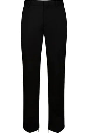 OFF-WHITE Bukser, Herre, Sort, L, Uld, Sort uld Slim Fit bukser