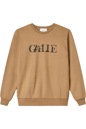 GAËLLE Sweathshirts & Hoodies, Dame, Brun, L, Bomuld, Brun Langærmet Bomuldstop