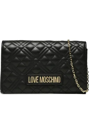 Moschino Taske, Dame, Sort, ONE SIZE, Uld, Quiltet Aften Clutch Taske Sort