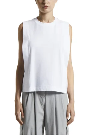 PESERICO SIGN Top, Dame, Hvid, S, Bomuld, Bi-elastisk bomuld jersey t-shirt
