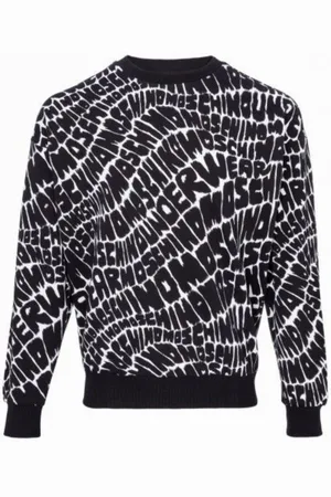 Moschino Sweathshirts & Hoodies, Herre, Sort, XL, Bomuld, Sort Bomuld Langærmet Skjorte