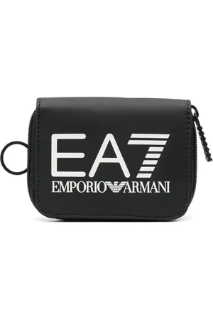 EA7 Tilbehør, unisex, Sort, ONE SIZE, Uld, Sort Mønt Pung Pung Kortholder