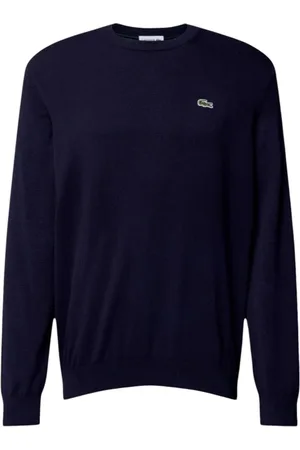 Lacoste Strik, Herre, Blå, M, Uld, Stilfuld Pullover Sweater til Mænd