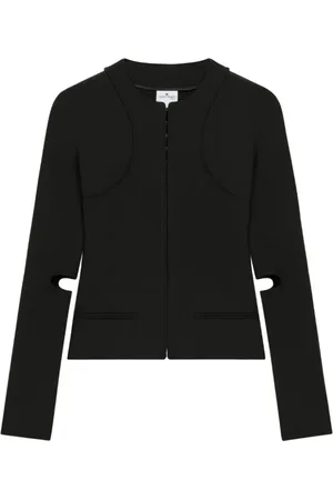 Courrèges Jakke, Dame, Sort, S, Bomuld, Sort Scuba Taljet Jakke