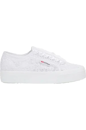 Superga Sko, Dame, Hvid, 37 EU, Blomst Macrame Sko