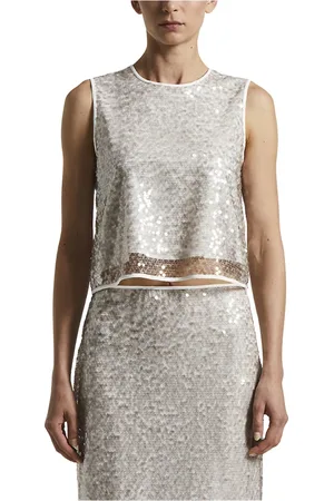 PESERICO SIGN Top, Dame, , M, Let gennemsigtig palet net top