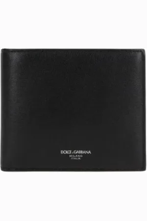 Dolce & Gabbana Tilbehør, Herre, Sort, ONE SIZE, Sort Logo Print Pung