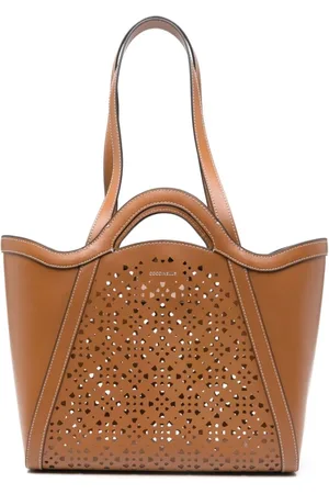 Coccinelle Taske, Dame, Brun, ONE SIZE, Uld, Brun Skuldertaske med Magnetisk Lukning