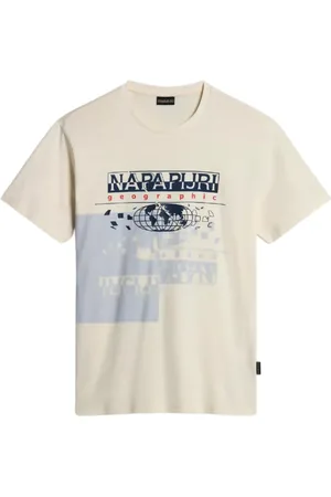 Napapijri Top, Herre, , M, Bomuld, Hvid Bomuld T-shirt med Print