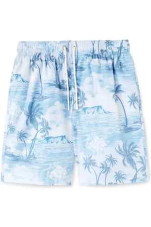 Palm Angels Badetøj, Herre, Flerfarvet, L, Hav Grafiske Badeshorts