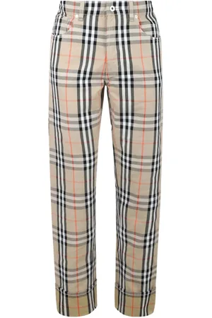 Burberry Bukser, Herre, , W30, Bomuld, Tjek Print Kanvasbukser