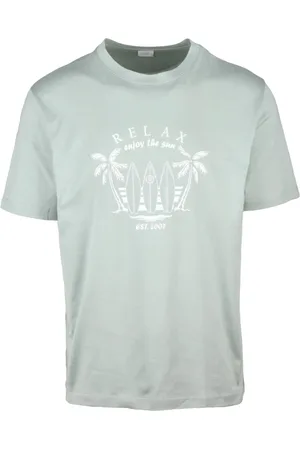 ELEVENTY Top, Herre, Grøn, M, Bomuld, Bomuld T-shirt