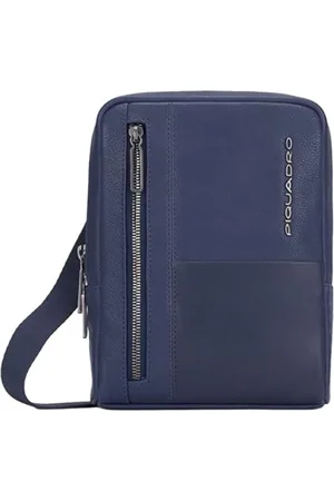 Piquadro Taske, Herre, Blå, ONE SIZE, Læder, Blå Nylon og Læder Crossbody Taske Unisex