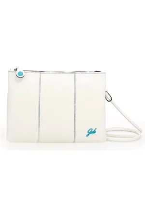 Gabs Taske, Dame, Hvid, ONE SIZE, Læder, Hvid læderclutch med justerbar rem
