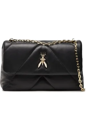Patrizia Pepe Taske, Dame, Sort, ONE SIZE, Læder, Sort læder crossbody clutch taske