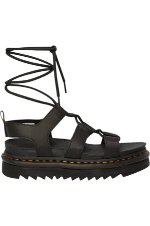 Dr. Martens Sko, Dame, Sort, 36 EU, Uld, Sort Nartilla Gladiator Sandaler med Platform