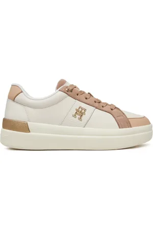 Tommy Hilfiger Sko, Dame, Hvid, 39 EU, Læder, Blush Sports Sneakers