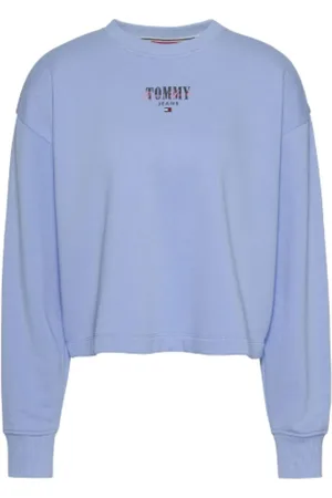 Tommy Hilfiger Sweathshirts & Hoodies, Dame, Blå, XS, Uld, Stilfulde Sweaters Kollektion
