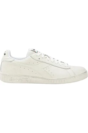 Diadora Sko, Dame, Hvid, 40 EU, Læder, Vintage Lav Top Læder Sneakers Hvid
