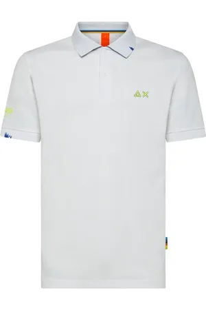 sun68 Top, Herre, Hvid, M, Bomuld, Hvid Bomuld Polo Logo Strand Tee