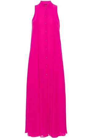 Emporio Armani Kjole, Dame, Lyserød, XS, Polyester, Purple Elegant Midi Kjole
