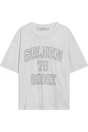 Golden Goose Top, Dame, Hvid, S, Kortærmet rund hals T-shirt