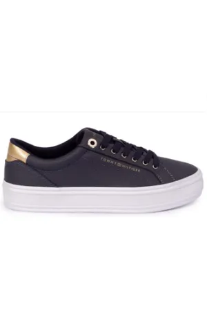 Tommy Hilfiger Sko, Dame, Blå, 42 EU, Afslappede Sneakers til Mænd og Kvinder