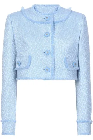 Dolce & Gabbana Jakke, Dame, Blå, XS, Uld, Stilfulde Jakker til Mænd og Kvinder