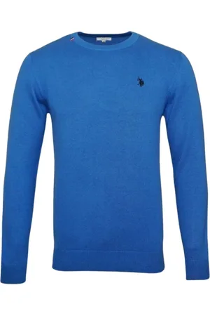 U.S. Polo Assn. Top, Herre, Blå, 3XL, Bomuld, Blå Bomuld Rund Hals Skjorte