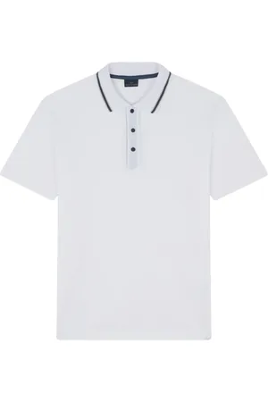 Paul & Shark Top, Herre, Hvid, 2XL, Bomuld, Stribet bomuldspolo