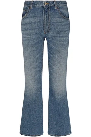 Chloé Jeans, Dame, Blå, W27, Hamp, Diset Blå Bootcut Hamp Jeans
