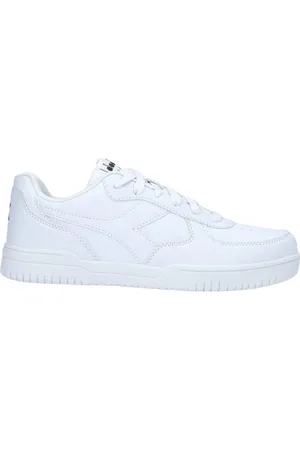 Diadora Sko, Dame, Hvid, 37 EU, Læder, Hvide Syntetiske Lave Top Sneakers
