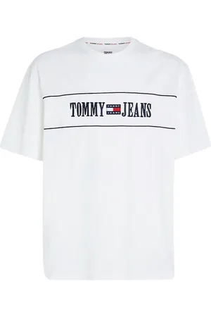 Tommy Hilfiger Top, Herre, Hvid, L, Bomuld, Skate Archive Hvid Bomuld T-shirt