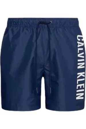 Calvin Klein Badetøj, Herre, Blå, M, Blå svømmeshorts med logoprint