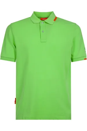 sunseeker Top, Herre, Grøn, 2XL, Bomuld, Klassisk Grøn Polo Skjorte med Fluorescerende Tag Detalje