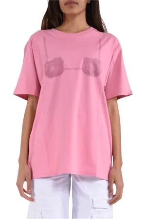 GCDS Top, Dame, Lyserød, XS, Bomuld, Boxy T-shirt med Hello Kitty print
