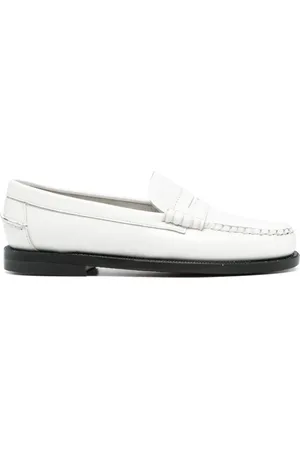 SEBAGO Sko, Dame, Hvid, 37 EU, Hvide Klassiske Mokkasiner Sko