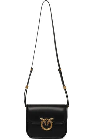 Pinko Taske, Dame, Sort, ONE SIZE, Uld, Sort Love-taske med Guldspænde