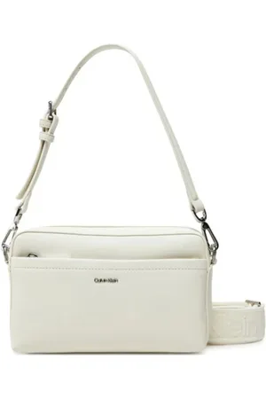 Calvin Klein Taske, Dame, Hvid, ONE SIZE, Uld, Konvertibel kamerataske i hvid