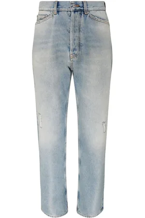 Palm Angels Jeans, Herre, Blå, W32, Denim, Slidte denim jeans i lyseblå