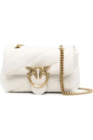 Pinko Taske, Dame, Hvid, ONE SIZE, Læder, Hvid Love Puff Cross Body Taske