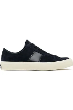 Tom Ford Sko, Herre, Blå, 40 EU, Uld, Stilfulde Sneakers til Mænd