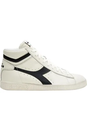 Diadora Sko, Herre, Hvid, 46 EU, Hvid/sort Sneakers High Top Stil