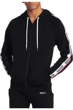 Moschino Sweathshirts & Hoodies, Herre, Sort, S, Bomuld, Underbear Full Zip Bomuld Hættetrøje Sort